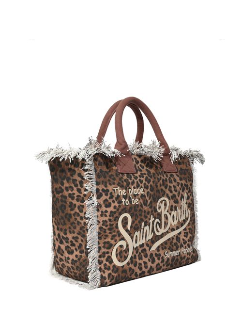 Borsa Vanity in cotone con stampa leopard Mc2 Saint Barth | VANI00100190L